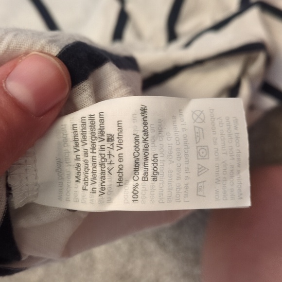 Madewell Whisper Soft cotton navy and white striped pocket tank size me… - Picture 5 of 5